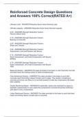 Reinforced Concrete Design Questions and Answers 100&percnt; Correct&lpar;RATED A&plus;&rpar;