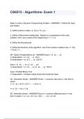 CS6515 - Algorithms- Exam 1 100% correct solution 
