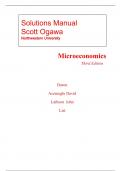 Solution Manual With Test Bank For Microeconomics 3rd Edition By Daron Acemoglu, David Laibson, John List (All Chapters, 100% Original Verified, A+ Grade)
