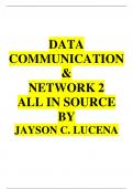 DATA COMMUNICATION & NETWORK 2 ALL IN SOURCE BY JAYSON C. LUCENA, UPDATED 2024.