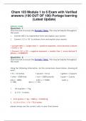 Chem 103 Module 1 to 6 Exam with Verified answers &lpar;100 OUT OF 100&rpar; Portage learning &vert; 100&percnt; Correct&vert; Grade A 