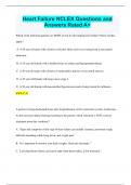 Heart Failure NCLEX Questions and  Answers Rated A&plus;
