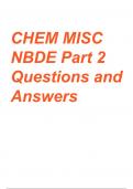 CHEM MISC NBDE PART 2 Questions and Answers Latest