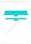 NAPRX CNPR EXAM WITH 160 QUESTIONS WITH 100&percnt; CORRECT AND VERIFIED AND ANSWERS 2023-2024&period; NAPSRX FINAL EXAM TEST CNRP&period;  LATEST 2024 UPDATE&comma; GUARANTEED A&plus; GRADE&period;
