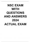 NSC EXAM WITH QUESTIONS AND ANSWERS 2024 ACTUAL EXAM