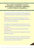 WALMART ASSESSMENT EXAMS PACK&vert; QUESTIONS & ANSWERS &lpar;VERIFIED&rpar; &vert; LATEST UPDATE &vert; GRADED A&plus;