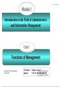 Module 1 Functions of Management