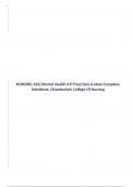 NURSING 326&vert;Mental Health ATI Final Quiz&vert;Latest Complete Soluttions&semi; Chamberlain College Of Nursing