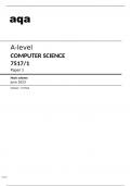 aqa A-level COMPUTER SCIENCE Paper 1 (7517/1) Mark scheme June2023