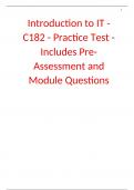 Introduction to IT - C182 - Practice Test - Includes Pre-Assessment and Module Questions