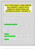 ACCT 2000 EXAM 3 LOWE-ARDOIN  2024 NEWEST UPDATE WITH  COMPLETE QUESTIONS AND  ANSWERS/ALREADY GRADED A+
