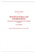 Instructor Manual With Test Bank For Multicultural Law Enforcement Strategies for Peacekeeping in a Diverse Society 7th Edition By Robert Shusta, Deena Levine, Aaron Olson (All Chapters, 100% Original Verified, A+ Grade)