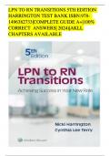 LPN TO RN TRANSITIONS 5TH EDITION HARRINGTON TEST BANK ISBN&colon;978-  1496382733&vert;COMPLETE GUIDE A&plus;&vert;100&percnt; CORRECT  ANSWERS&vert; 2024&rpar;&vert;AKLL CHAPTERS AVAILABLE