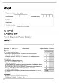aqa A-level CHEMISTRY Paper 2 Organic and Physical Chemistry (7405/2) Question Paper June2023