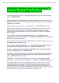 Michigan&sol; MDARD Pesticide Exams Package Deal-Solved