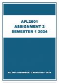 AFL2601 ASSIGNMENT 2 SEMESTER 1 ANSWERS(ENGLISH)   2024