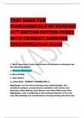 TEST BANK FOR FUNDAMENTALS OF NURSING  11TH EDITION POTTER PERRY  WITH CORRECT ANSWERS  20232024&lbrack;actual exam&rsqb;