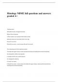 Histology NBME full questions and answers graded A&plus;