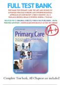 TEST BANK: PRIMARY CARE ART AND SCIENCE OF ADVANCED PRACTICE NURSING – AN INTERPROFESSIONAL APPROACH 6th EDITION DUNPHY  | Download And Pass!!!!!!!