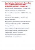 Dysrhythmias Worksheet 1&colon; Exam Two 2023 LATEST QUESTIONS AND ANSWERS ALREADY PASSED A&plus;