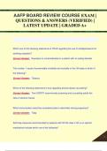 AAFP BOARD REVIEW COURSE EXAM &vert;  QUESTIONS & ANSWERS &lpar;VERIFIED&rpar; &vert;  LATEST UPDATE &vert; GRADED A&plus;