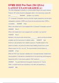 EFMB 2022 Pre-Test &lpar;384 Q&dollar;As&rpar; LATEST EXAM GRADED A&plus;