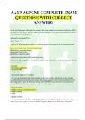 AANP AGPCNP COMPLETE EXAM QUESTIONS WITH CORRECT ANSWERS