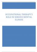 OCCUPATIONAL THERAPY'S  ROLE IN SERIOUS MENTAL  ILLNESS UPDATED 2024/2025