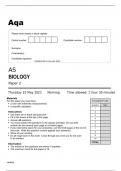 aqa AS BIOLOGY Paper 2 (7401/2) Question Paper May2023