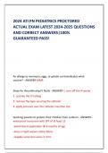 2024 ATI PN PEDIATRICS PROCTORED  ACTUAL EXAM LATEST 2024-2025 QUESTIONS AND CORRECT ANSWERS|100% GUARANTEED PASS! 