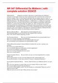 NR 547 Differential Dx Midterm &vert; with complete solution 2024&sol;25
