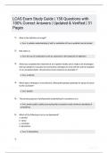 LCAS Exam Study Guide  150 Questions with 100 Correct Answers  Updated  Verified  31 Pages