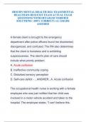 HESI RN MENTAL HEALTH 2024 EXAM&sol;MENTAL  HEALTH RN HESI EXIT EXAM ACTUAL EXAM  QUESTIONS WITH DETAILED VERIFIED  SOLUTIONS &lpar;100&percnt; CORRECT&rpar; &sol;A&plus; GRADE  ASSURED