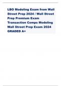 LBO Modeling Exam from Wall Street Prep 2024 / Wall Street Prep Premium Exam Transaction Comps Modeling Wall Street Prep Exam 2024 GRADED A+                      What is generally not considered to be a pre-tax nonrecurring (unusual or infrequent) item? -