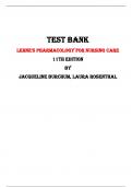 Test Bank For Lehne's Pharmacology for Nursing Care  11th Edition By Jacqueline Burchum&comma; Laura Rosenthal &vert;All Chapters&comma;  2024&vert;