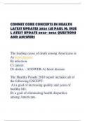 CONNET CORE CONCEPTS IN HEALTH LATEST UPDATES 2024 12E PAUL M. INSE L ATEST UPDATE 2023- 2024 QUESTIONS AND ANSWERS