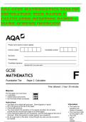 AQA GCSE MATHEMATICS 8300/2F FOUNDATION TIER PAPER 2 CALCULATOR QUESTION PAPER + MARK SCHEME [MERGED]