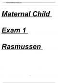Exam 1: NUR2513/ NUR 2513 (Latest 2023/ 2024) Maternal-Child Nursing Exam |75 ACTUAL Questions and Verified Answers| Already Graded A - Rasmussen