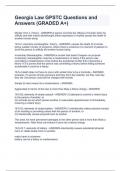 Georgia Law GPSTC Questions and Answers &lpar;GRADED A&plus;&rpar;
