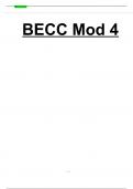 BECC TEST 4 LATEST QUESTIONS AND ANSWERS VERIFIED 100&percnt; CORRECT&excl;&excl;