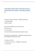 CCRN EXAM CRAM LATEST 2024-2025 ACTUAL  QUESTIONS AND CORRECT ANSWERS&vert;GRADED A&plus; 