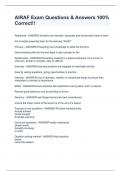 AIRAF Exam Questions & Answers 100&percnt; Correct&excl;&excl;