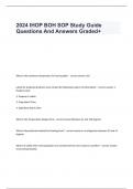 2024 IHOP BOH SOP Study Guide Questions And Answers Graded+