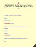 C-27 EXAM 5 &vert; QUESTIONS & ANSWERS  &lpar;VERIFIED&rpar; &vert; LATEST UPDATE &vert; GRADED  A&plus;