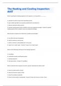 The Heating and Cooling Inspection&colon; AHIT Questions With 100&percnt; Correct Answers&period;