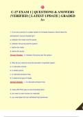 C-27 EXAM 5 &vert; QUESTIONS & ANSWERS  &lpar;VERIFIED&rpar; &vert; LATEST UPDATE &vert; GRADED  A&plus;C-27 EXAM 5 &vert; QUESTIONS & ANSWERS  &lpar;VERIFIED&rpar; &vert; LATEST UPDATE &vert; GRADED  A&plus;