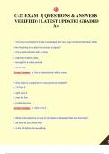 C-27 EXAM 3&vert; QUESTIONS & ANSWERS  &lpar;VERIFIED&rpar; &vert; LATEST UPDATE &vert; GRADED  A&plus;