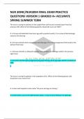NUR 3094C/NUR3094 FINAL EXAM PRACTICE QUESTIONS VERSION 1 GRADED A+ ACCURATE SPRING SUMMER TERM 