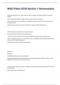 WGU Patho D236 Section 1 Homeostasis with 100&percnt; correct solutions 2024&sol;2025