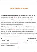 BIOD 151 Module 6 Exam 2024 | BIOD151 M6 Exam _Graded A - Portage Learning